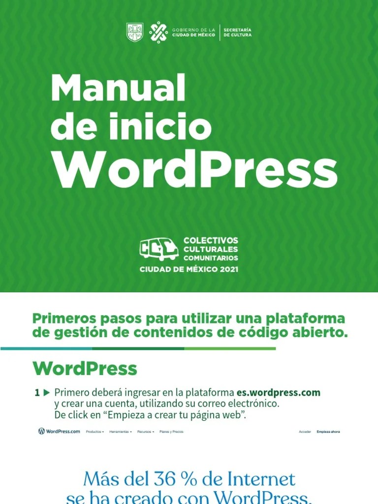 Manual WordPress | Descargar Gratis PDF | Word Press | Página Web