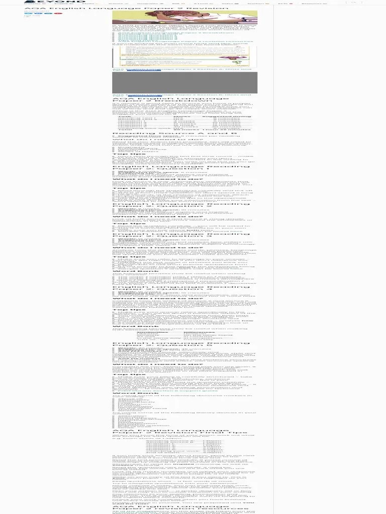 AQA English Language Paper 2 Revision - Beyond GCSE Revision | PDF
