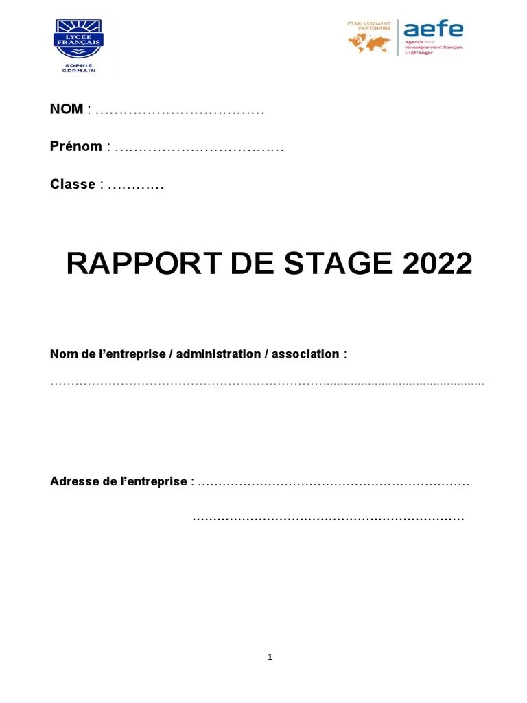 Rapport De Stage 3e'me | PDF