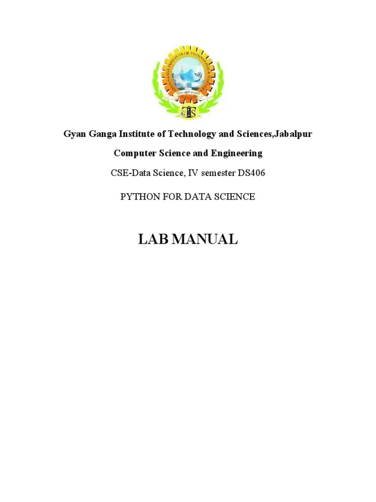 Lab Manual Python Programming Language | PDF