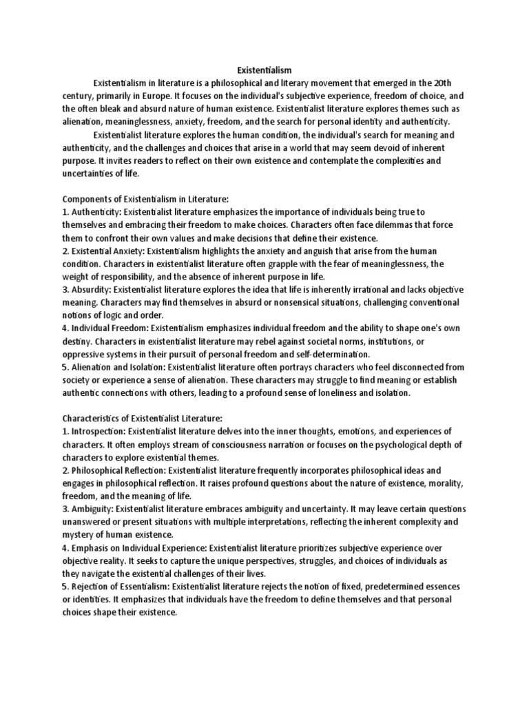 Existentialism | Download Free PDF | Existentialism | Free Will