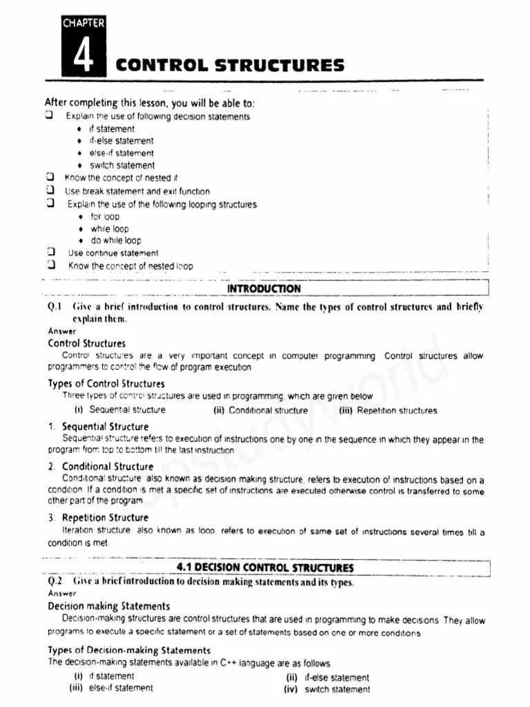 ICS 2 Chapter 4 Computer Science | PDF