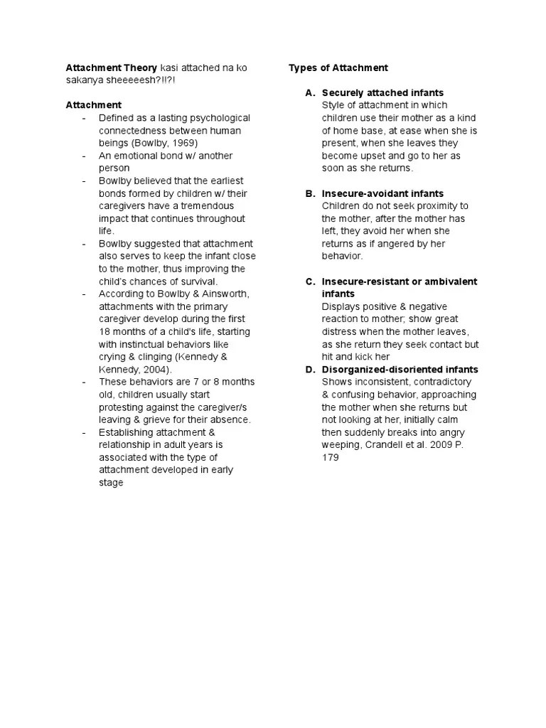 Attachment Theory | PDF