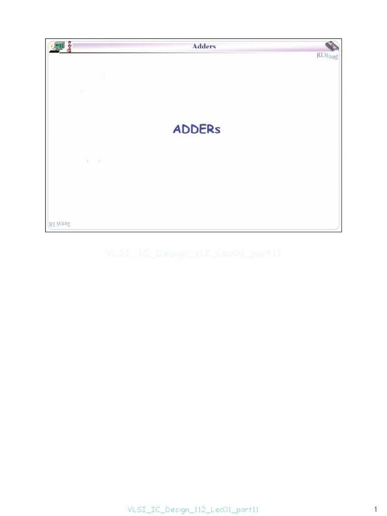 VLSI IC Design 112 Lec01 Part11 Released | PDF