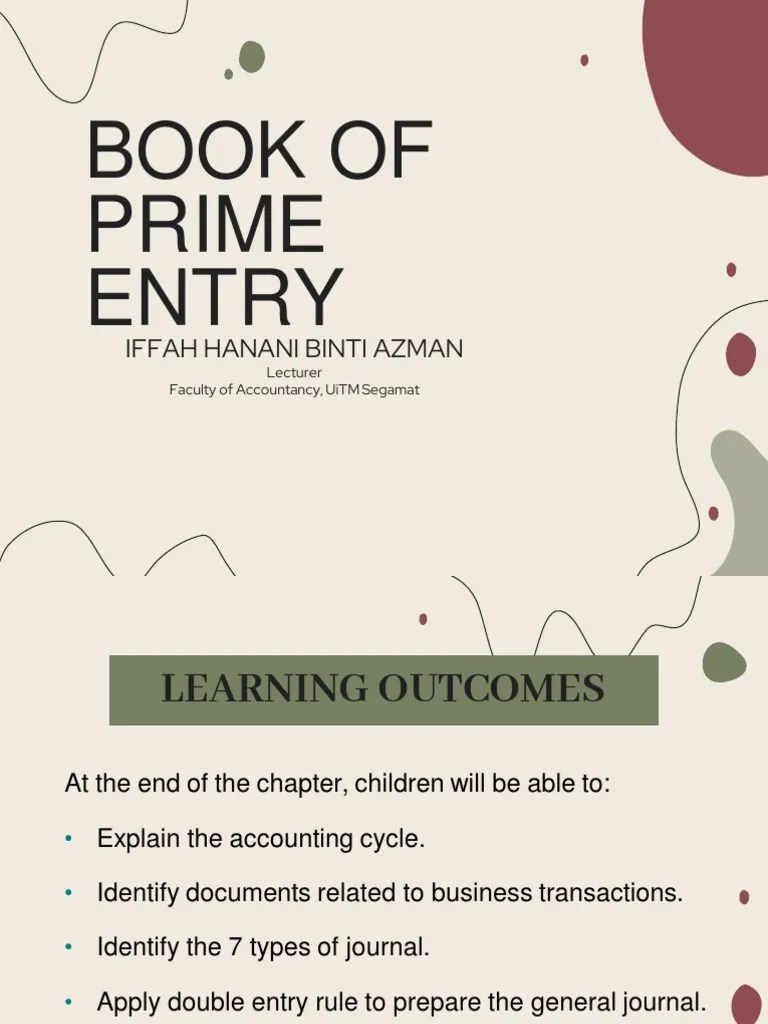Acc407-Ch 5 - Books Of Prime Entry | PDF