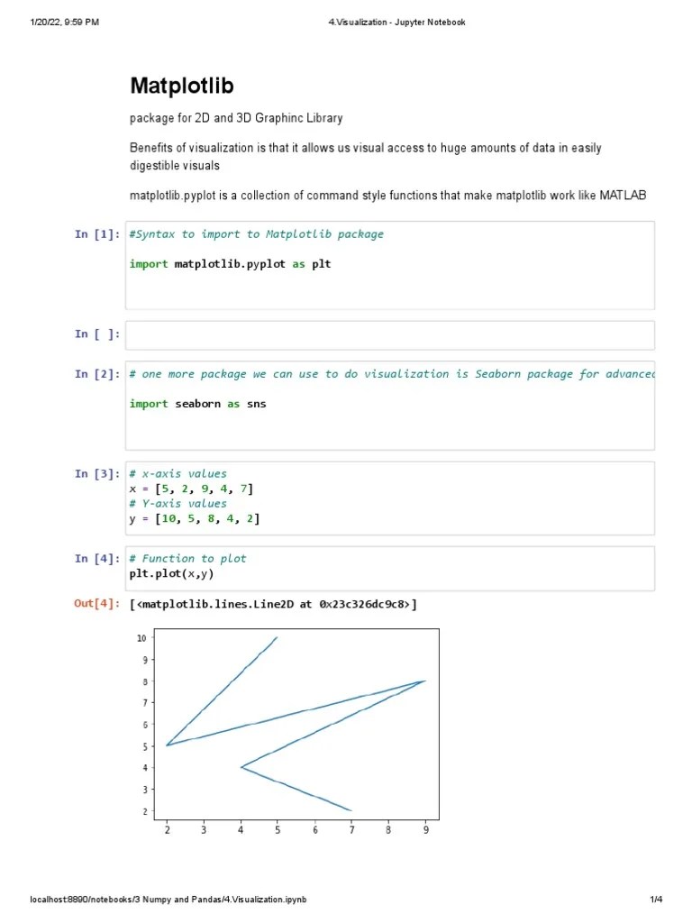 4.Visualization - Jupyter Notebook | PDF