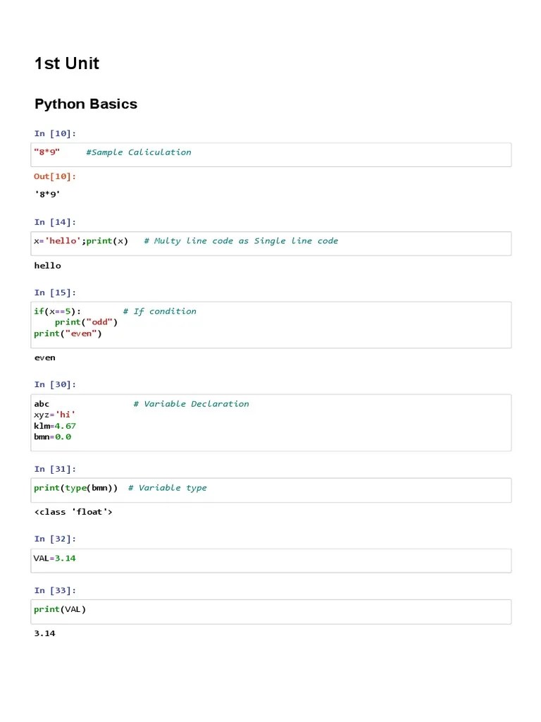 1st Unit - Jupyter Notebook | PDF | Arithmetic | Computing