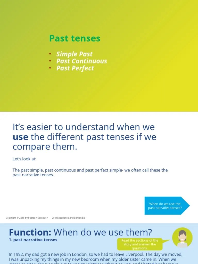 Narrative Tenses | PDF | Grammatical Tense | Language Mechanics