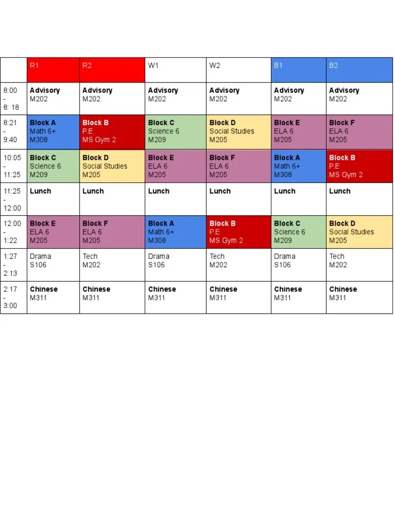 Schedule
