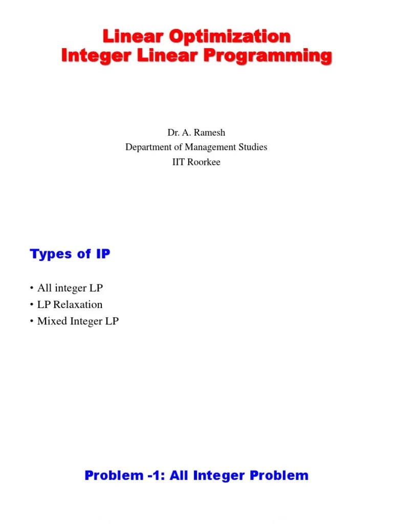 Linear Optimization-7-7-17 | PDF | Linear Programming | Mathematical ...