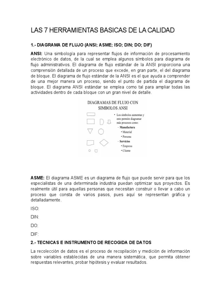 Las 7 Herramientas Basicas De La Calidad | Descargar Gratis PDF ...