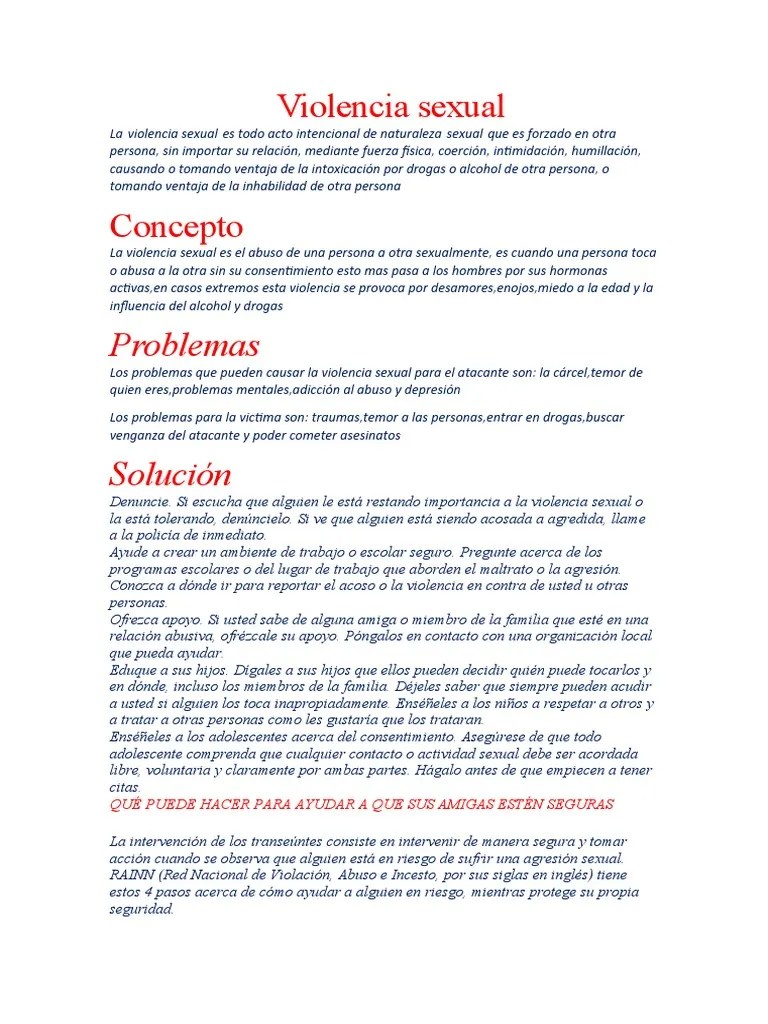 Violencia Sexual | PDF
