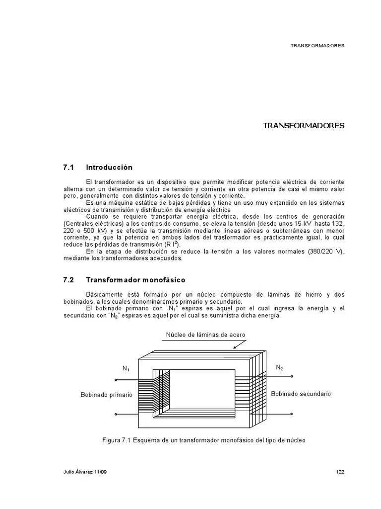 Transformadores Transformadores 7 1 Pdf Transformador Inductor