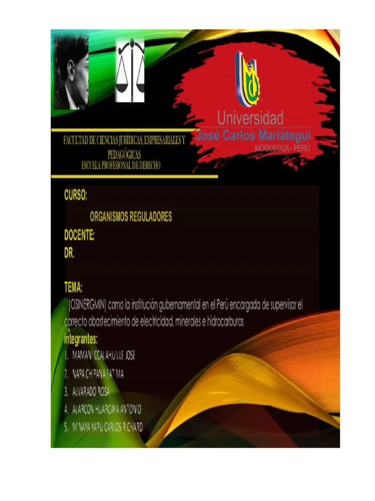 Trabajo De Osinergmin REGUALDORES OSINERMIN - Para Combinar | PDF ...