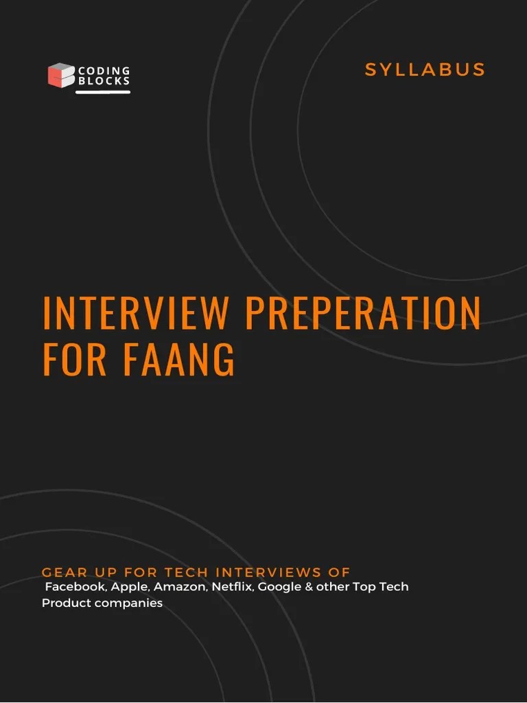 Interview Preparation For FAANG | PDF | Algorithms And Data Structures ...