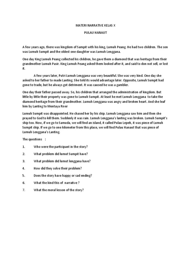 Materi Narrative Kelas X | PDF