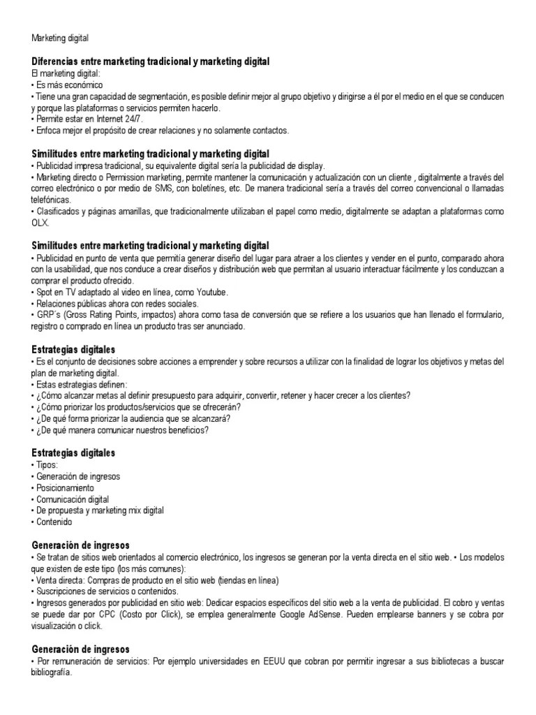 Marketing Digital | PDF | Marketing De Motores De Búsqueda | Publicidad Online