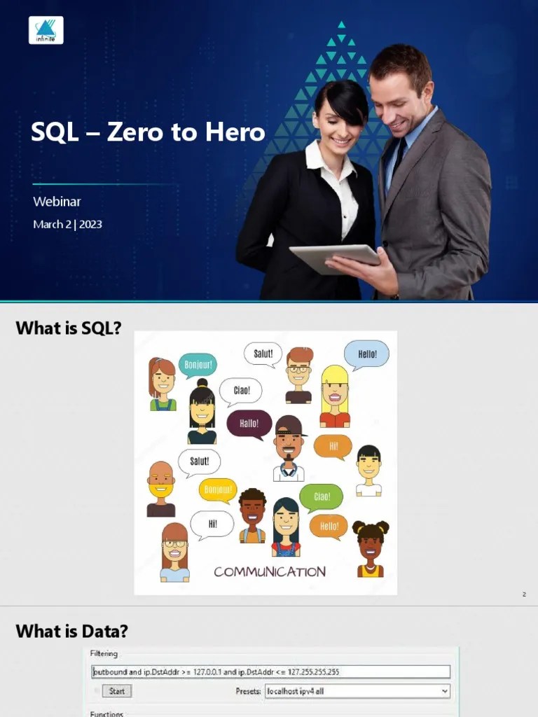SQL Webinar Final | PDF | Databases | Sql