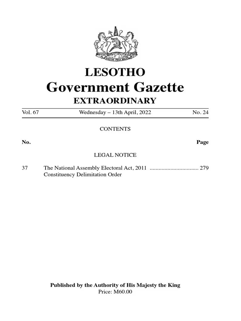 Constituency Delimitation Order | PDF