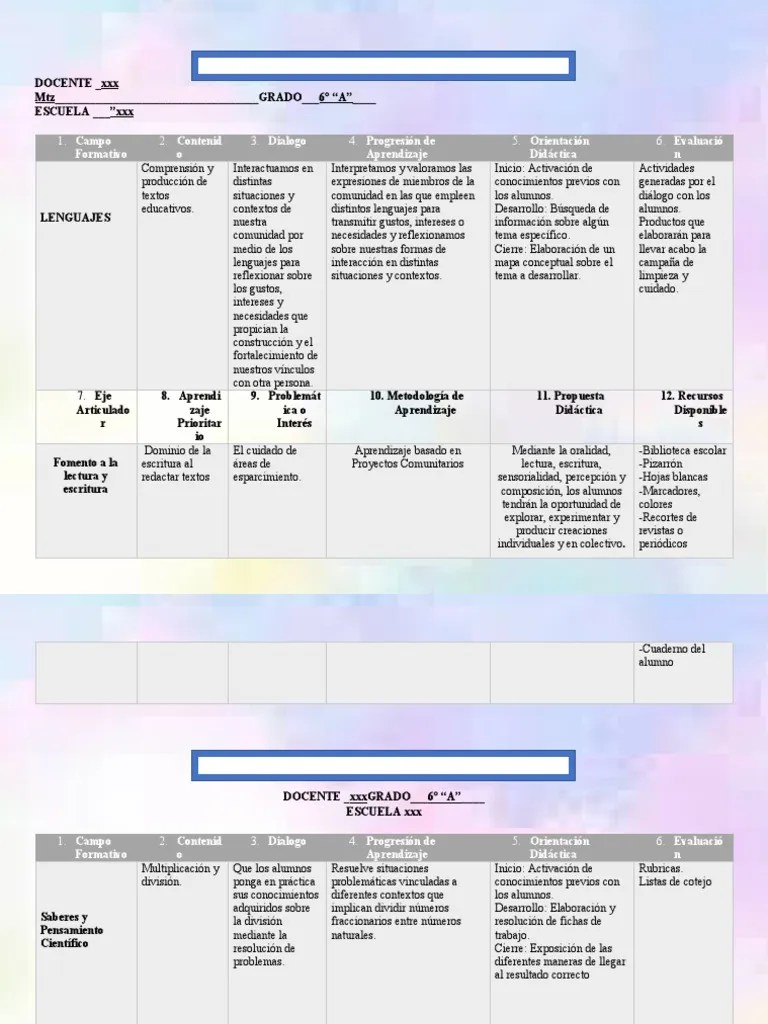 6° Codiseño Del Programa Analítico | PDF | Inclusión (Educación ...