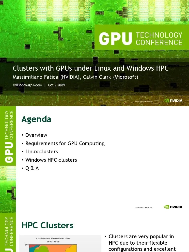 Clusters With GPUs Under Linux And Windows HPC | Download Free PDF ...