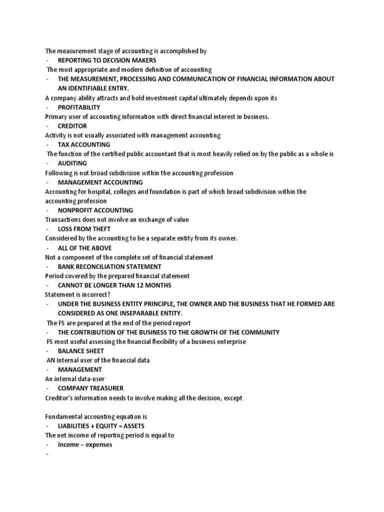 Accounting 1 Reviewer | PDF | Debits And Credits | Bookkeeping