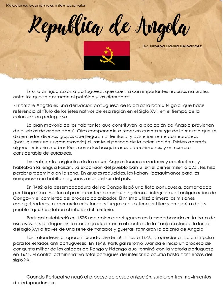 Republica De Angola Pdf Unita Angola