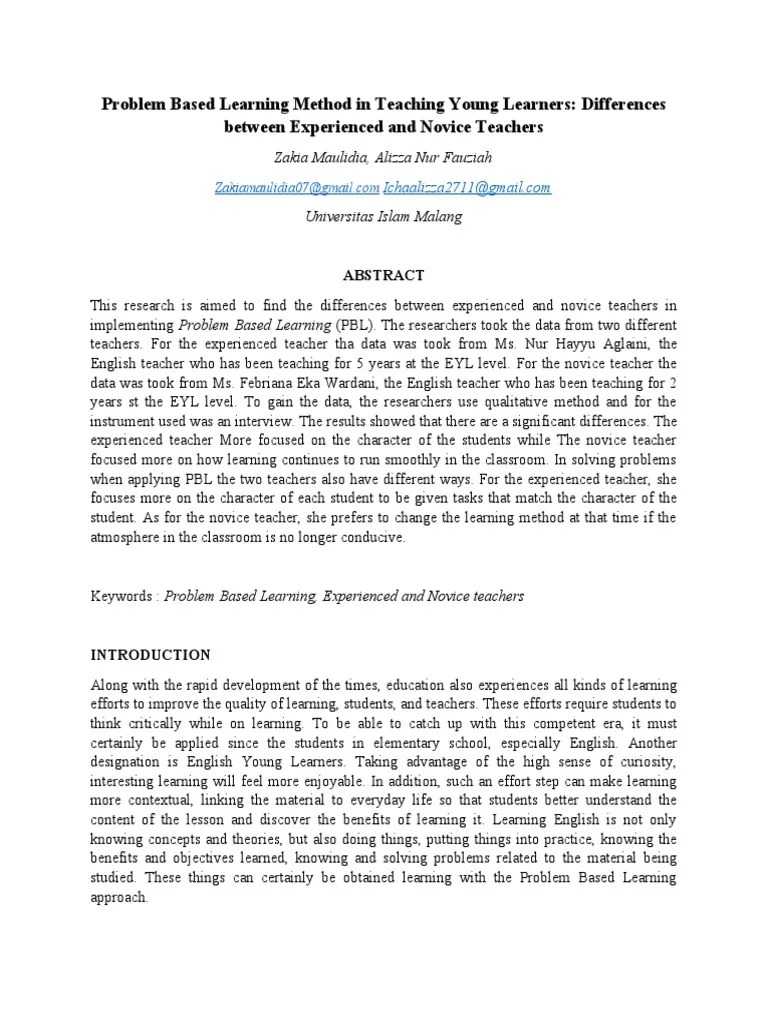 Problem Based Learning | PDF | Learning | Teachers