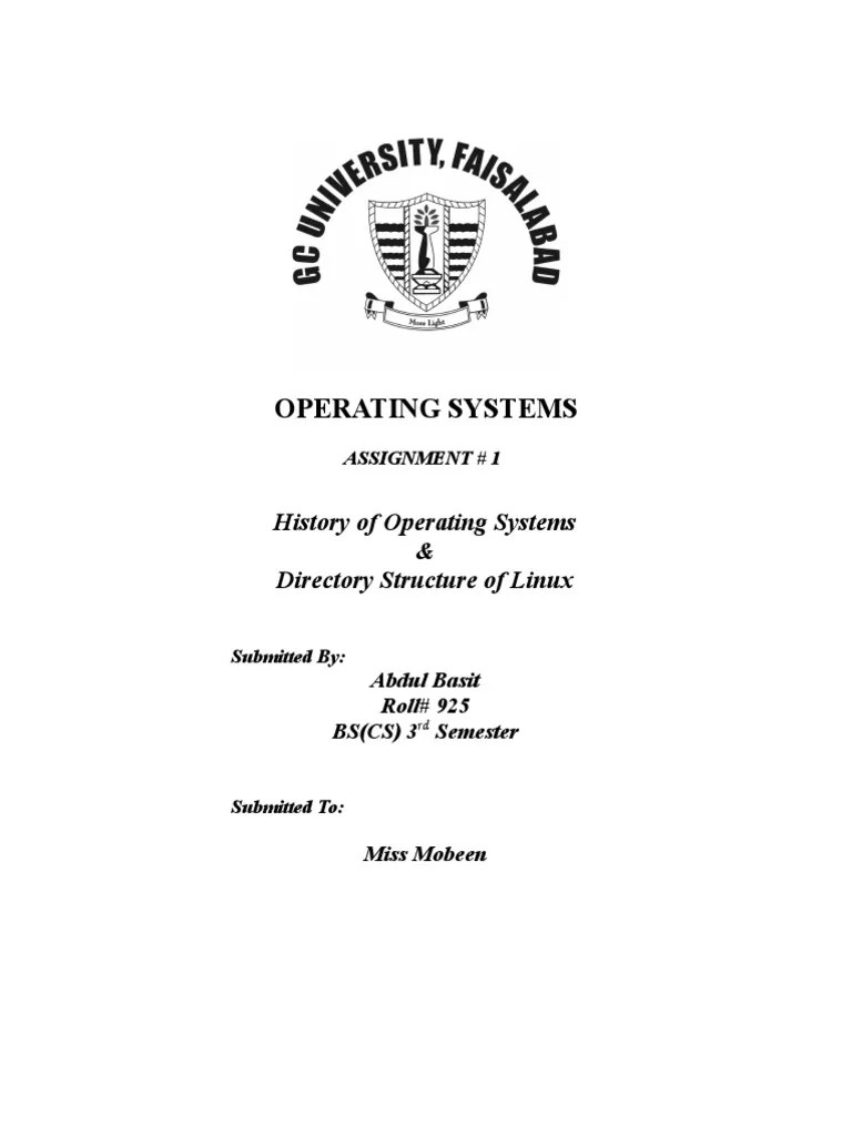 History Of Computer Operating Systems | Download Free PDF | Operating ...