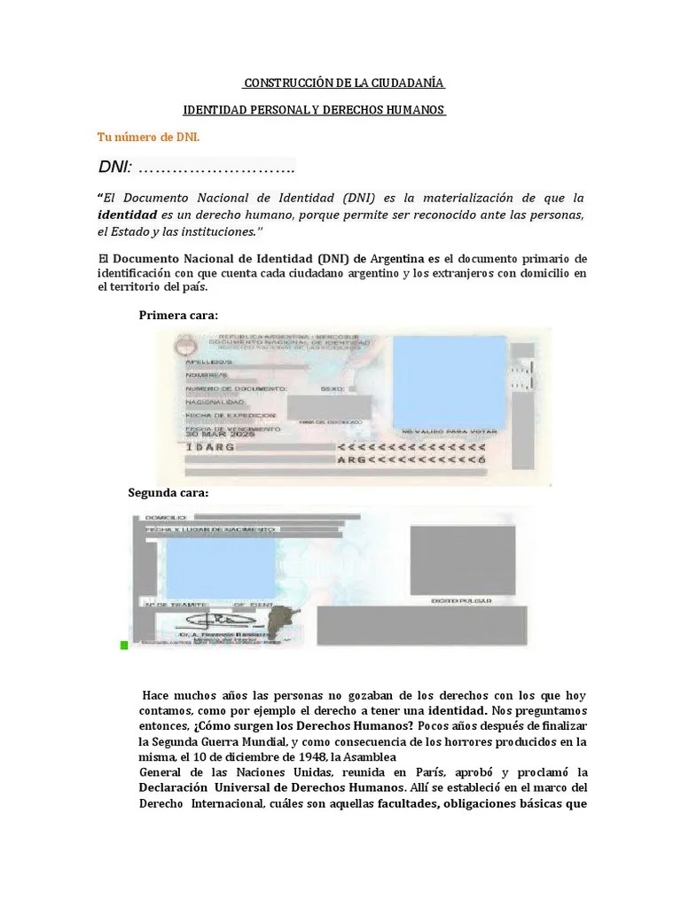 Derecho A La Identidad | PDF | Derechos Humanos