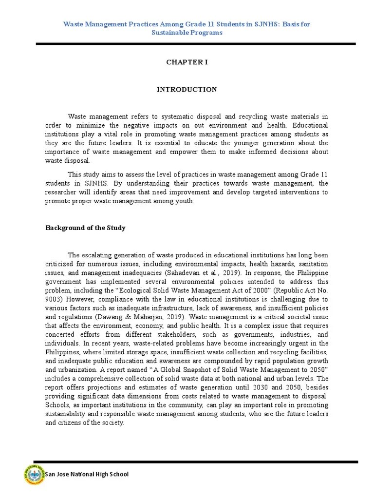 Practice And Awareness On Waste Management | PDF | Waste Management | Sampling (Statistics)