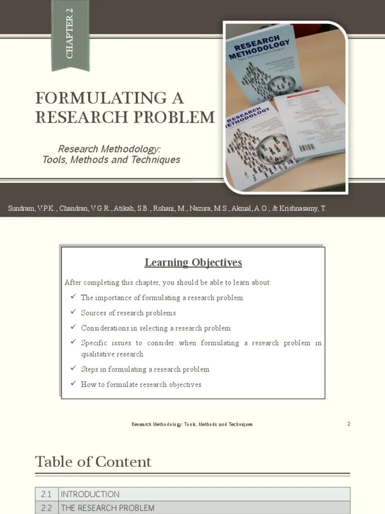 C2 - Formulating A Research Problem | PDF | Methodology | Quantitative ...