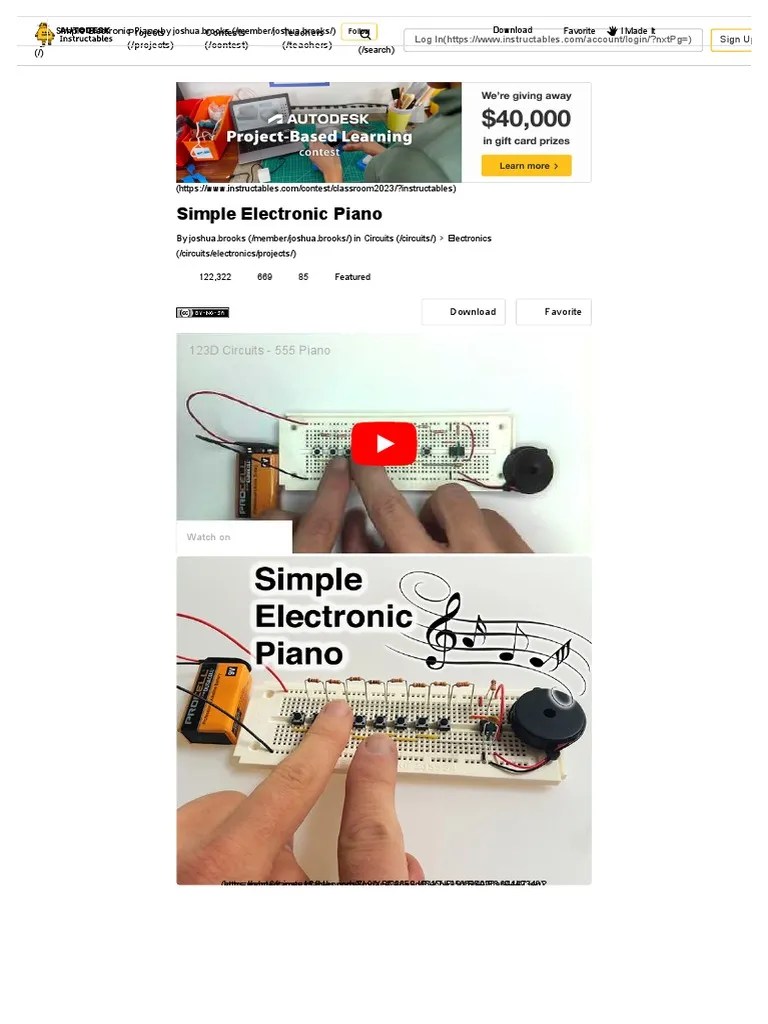 Simple Electronic Piano - 3 Steps (With Pictures) - Instructables | PDF ...