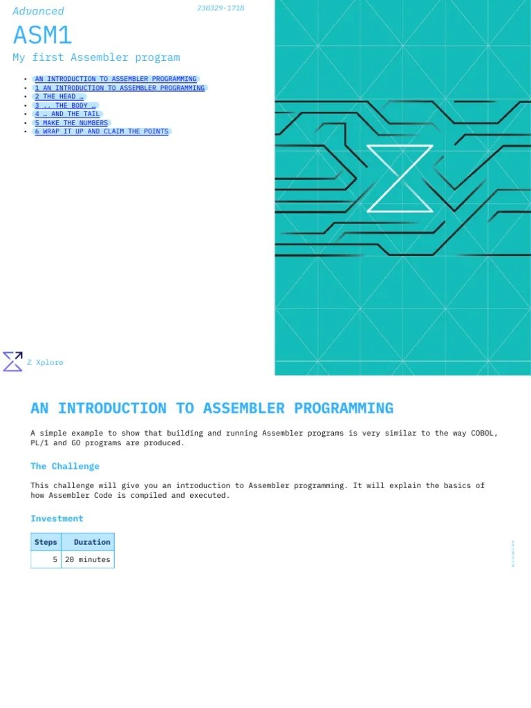 ASM1 | PDF | Assembly Language | Computer Programming