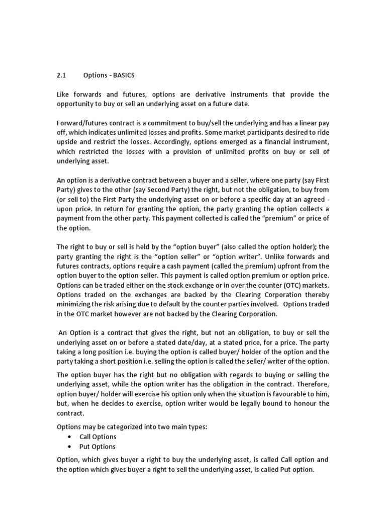 Option Trading Strategies - 2-1 | PDF | Put Option | Option (Finance)