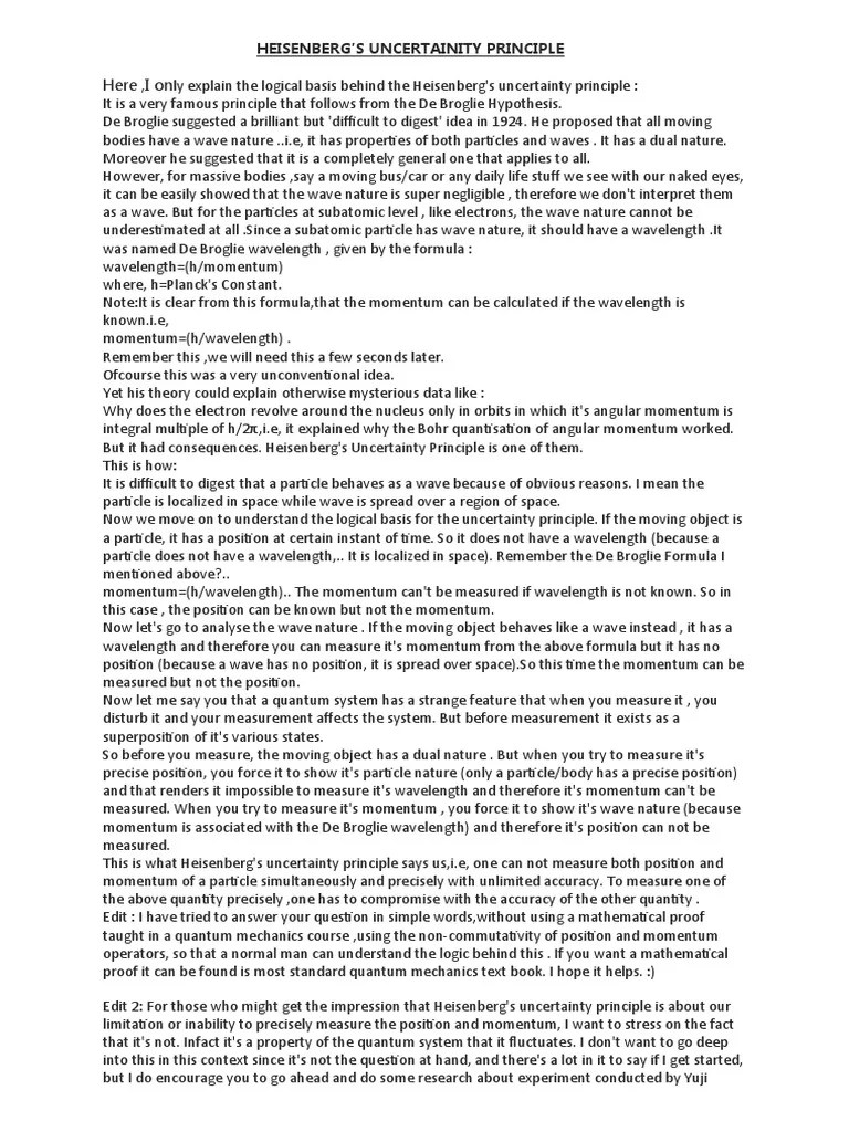 Heisenberg | PDF | Uncertainty Principle | Wave Function