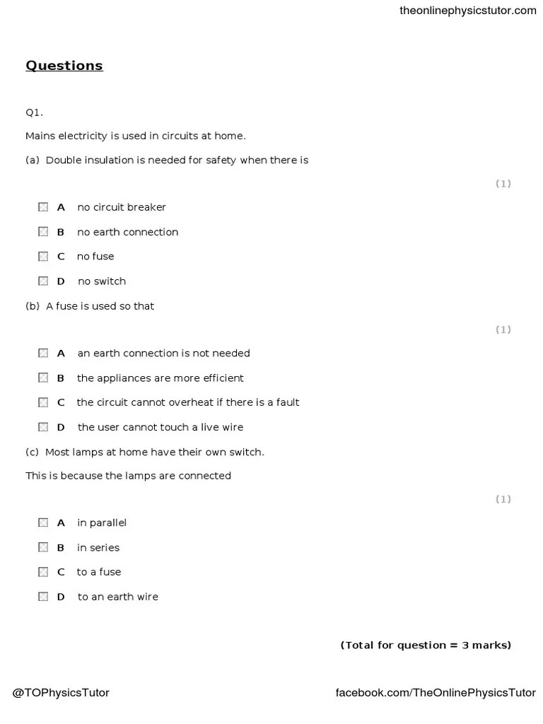 IGCSE Edexcel Circuits | PDF | Electrical Resistance And Conductance ...