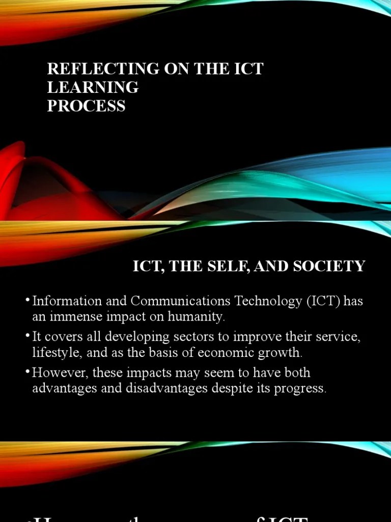 Lesson 7 Reflecting On The ICT Learning | PDF | Educational Technology ...