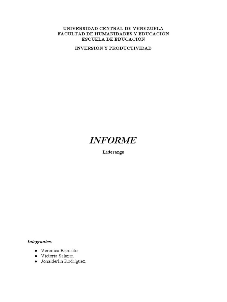 Liderazgo | PDF | Liderazgo | Toma De Decisiones