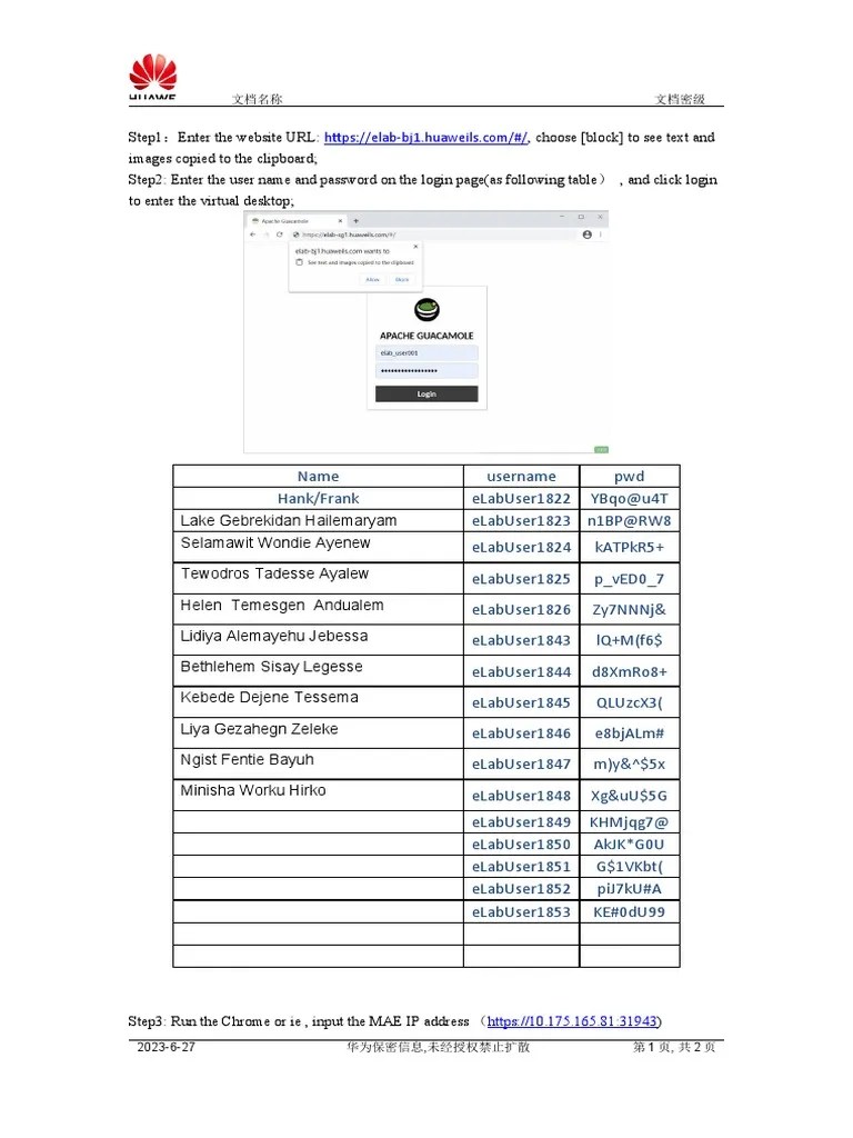 Lab Access Guide | PDF