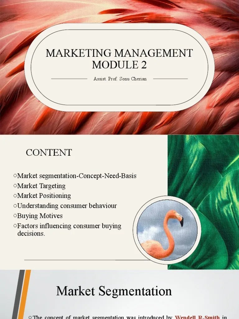 Marketing Management Module 5 | PDF | Market Segmentation | Consumer Behaviour