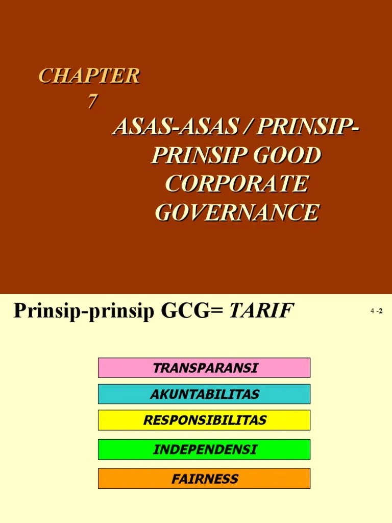 Topik 7 Prinsip-Prinsip GCG | PDF