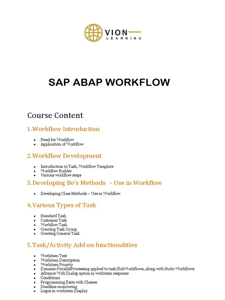 SAP ABAP Workflow | PDF | Workflow | Software Development