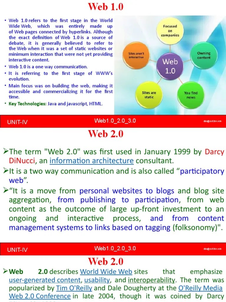 19 Lecture Web1.0 2.0 3.0 | PDF | Web 2.0 | World Wide Web
