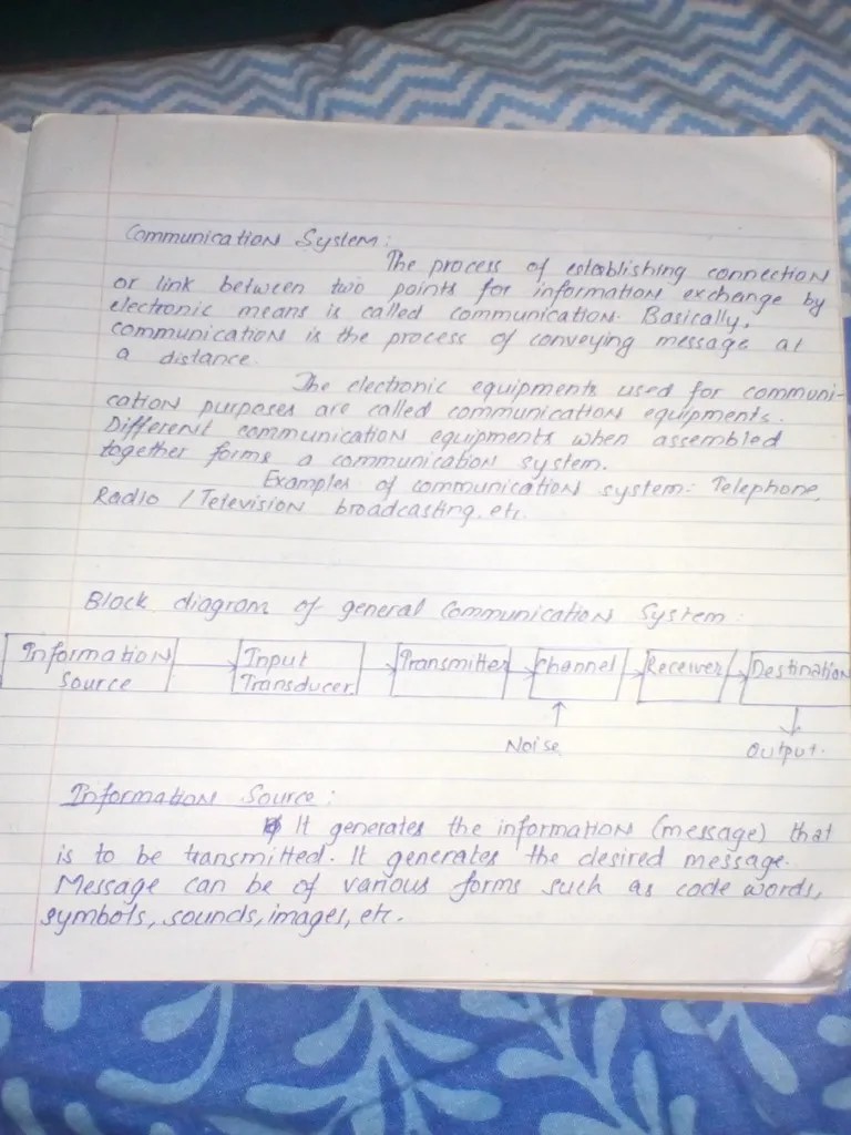 Communication System Lecture Notes 1 5 | PDF