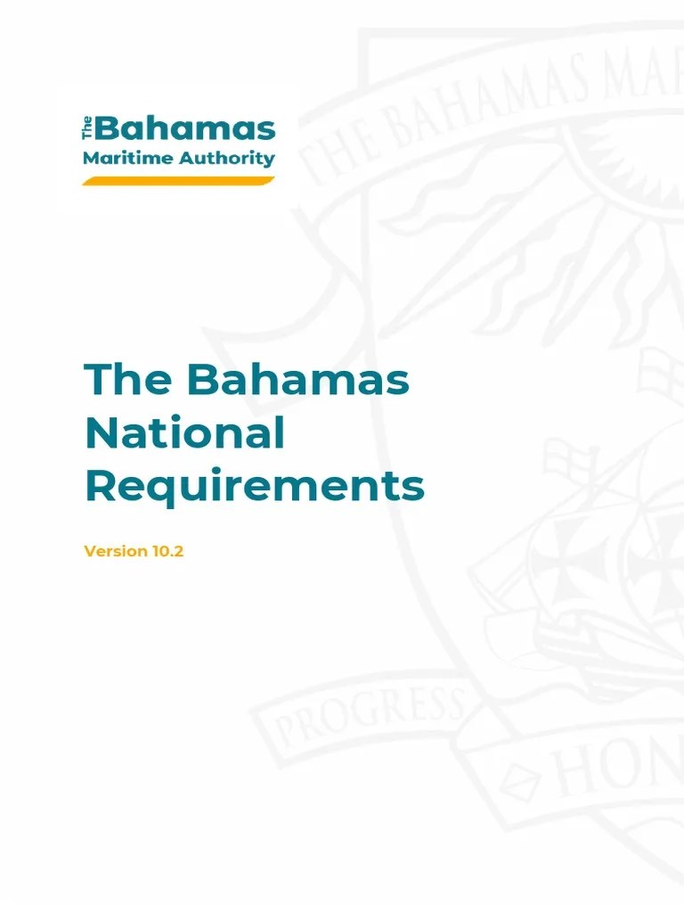 Bahamas National Requirements | PDF | Ships | Water Transport