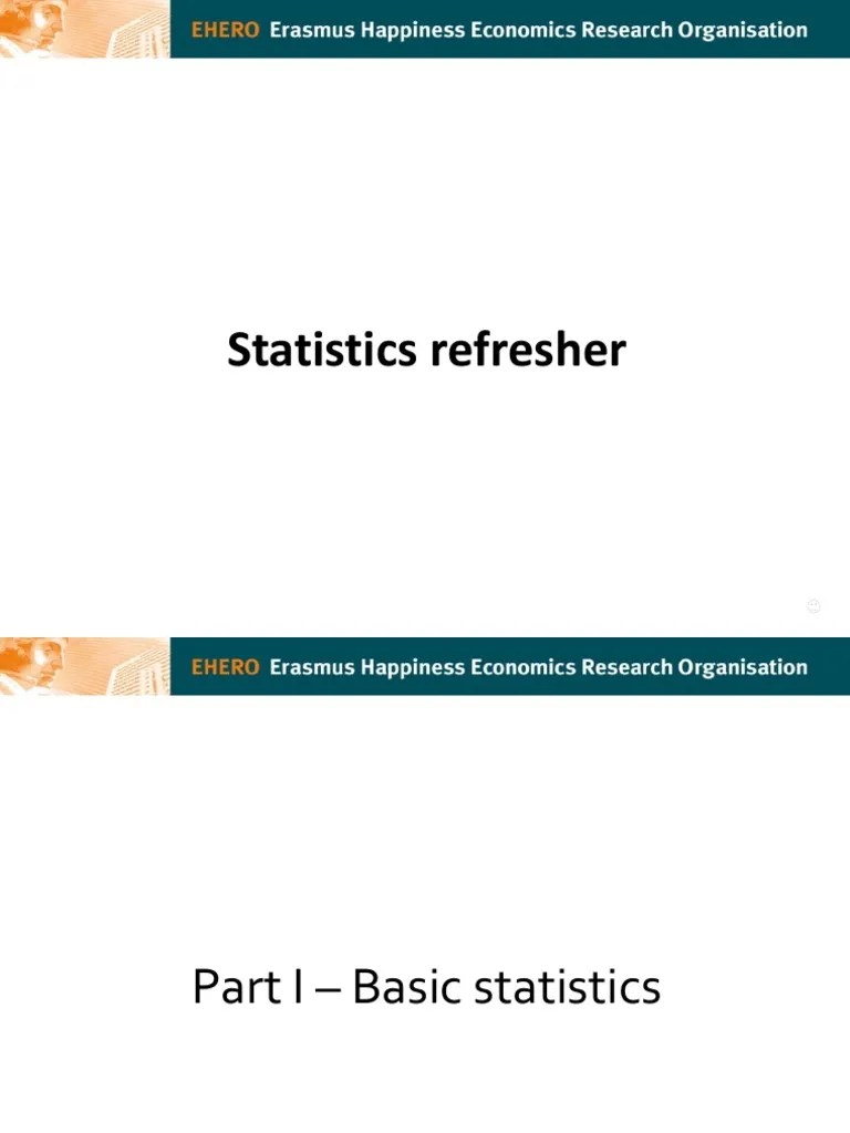 1.1 - Statistics Refresher | PDF | Level Of Measurement | Errors And ...