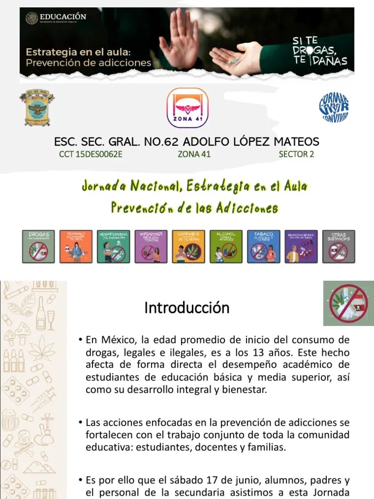 Jornada Nacional Estrategia En El Aula Prevención De Adicciones ...