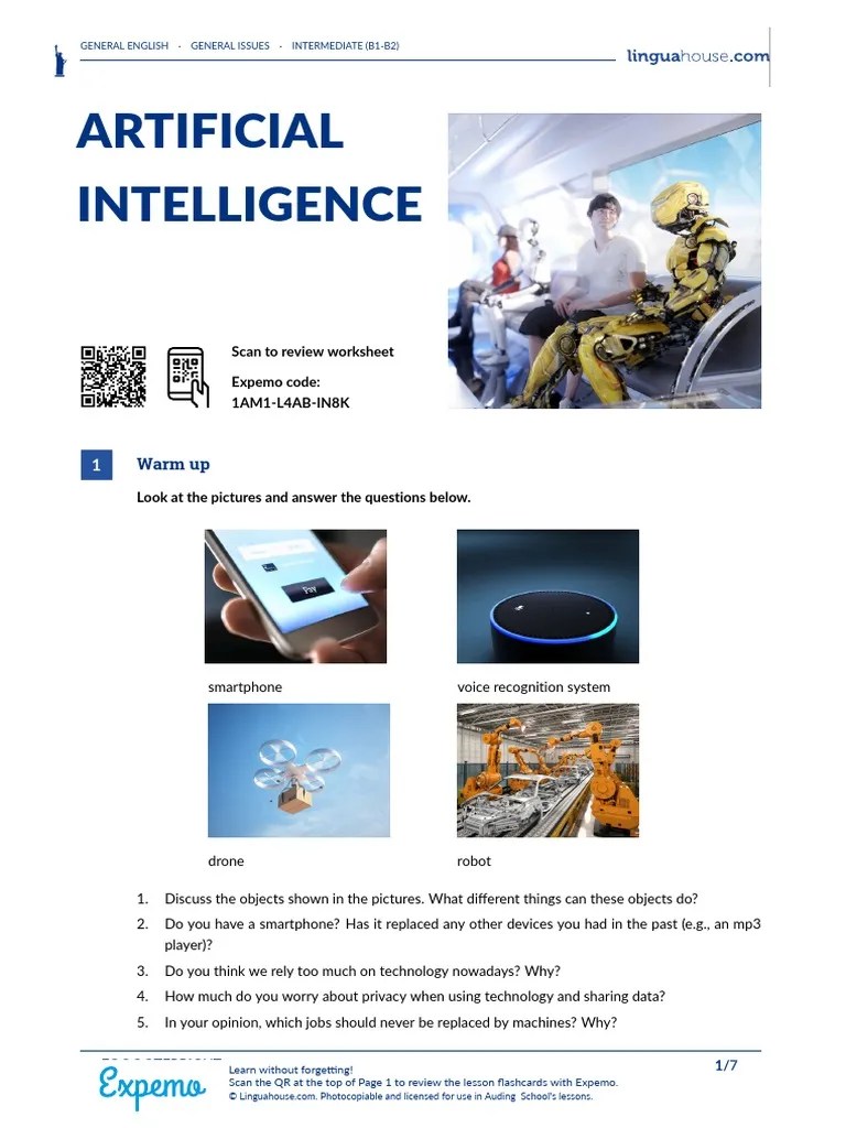 Artificial Intelligence American English Teacher | PDF | Artificial ...