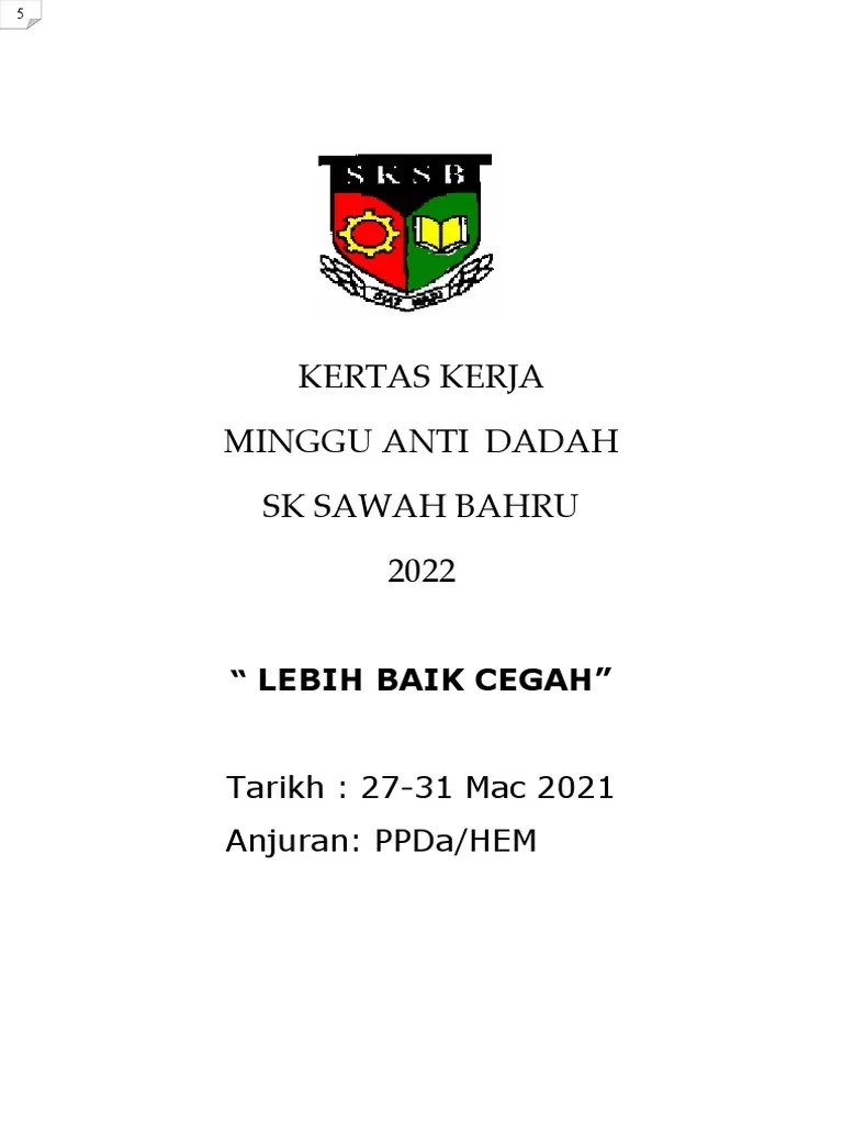 Kertas Kerja Minggu Anti Dadah 2022 | PDF